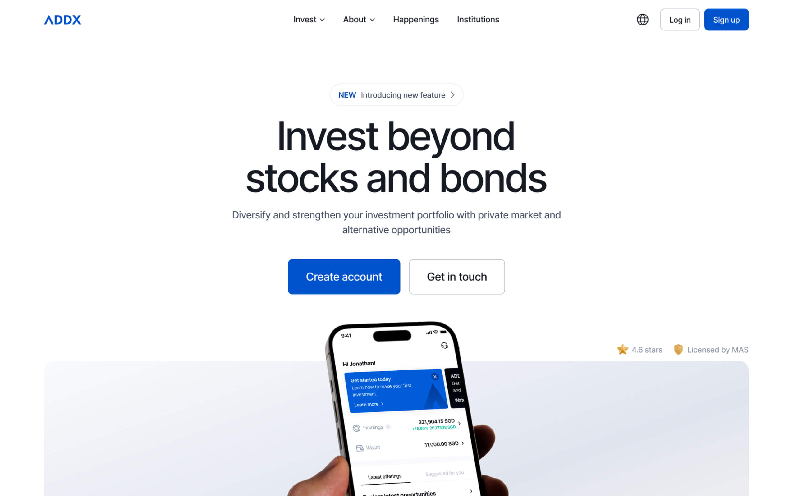 ADDX Landing — slide 1